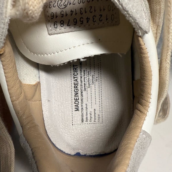 Maisen Margiela Classic White and Tan women's low top Sneakers size 40 - Picture 6 of 9